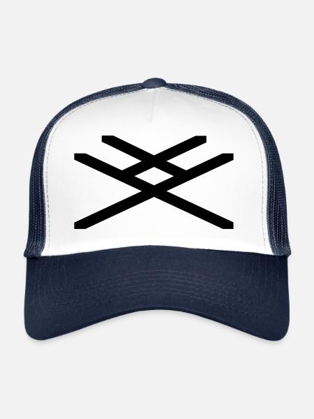 Double croix de sant Andrea sa1 - Casquette trucker  - blanc/marine - Devant