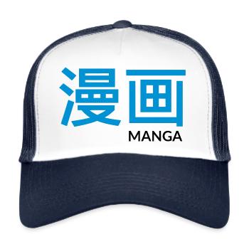 MANGA - Trucker Cap - white/navy - Front