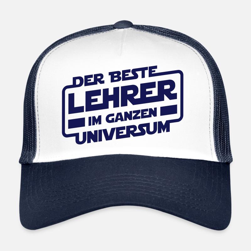 Bester Lehrer im Universum - Trucker Cap - Weiß/Navy