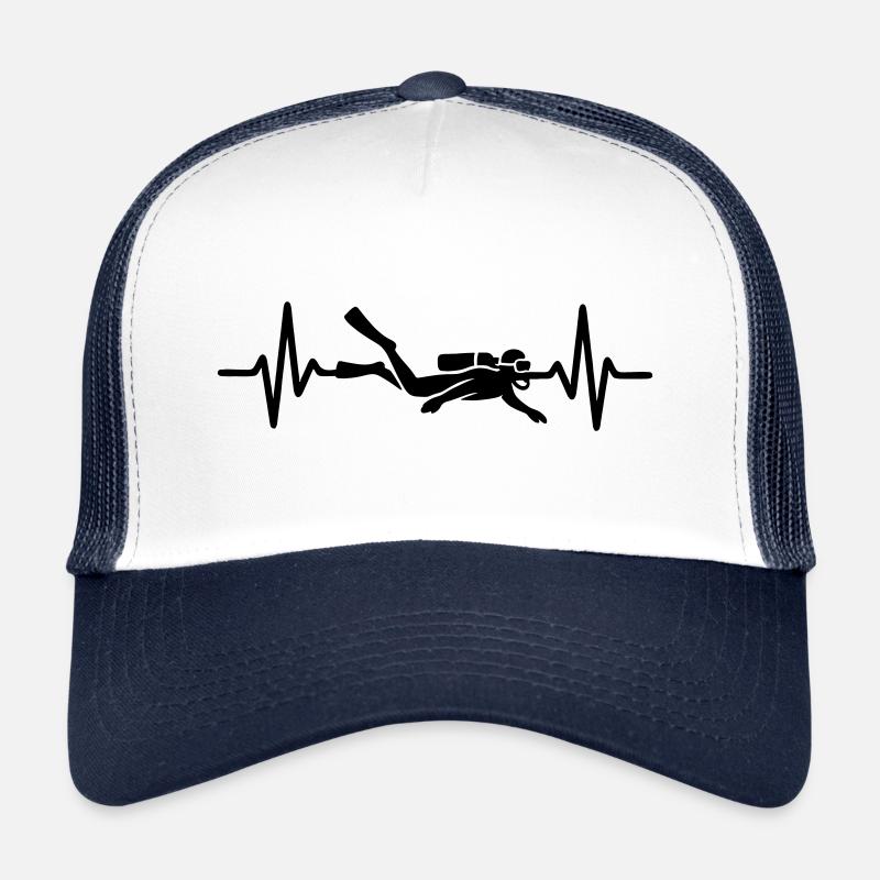 Diving Heartbeat Trucker Cap