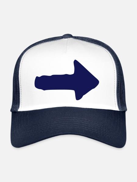 Flèche XX bleu - Casquette trucker  - blanc/marine - Devant