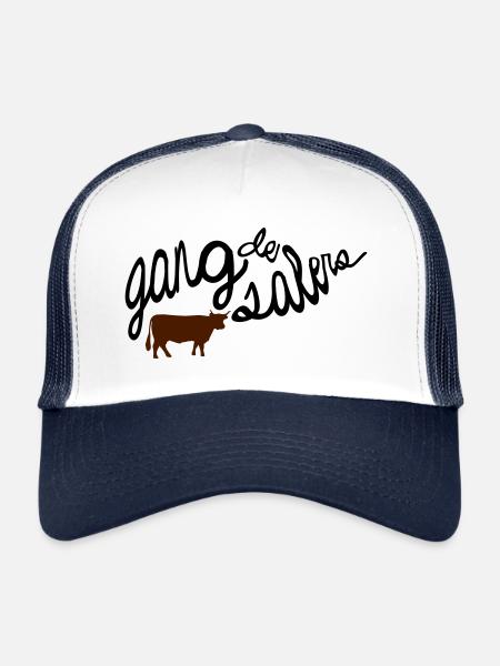 Gang de salers - Casquette trucker  - blanc/marine - Devant