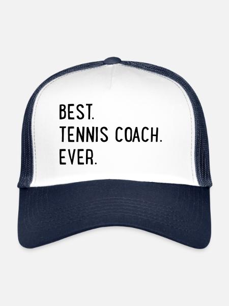 Entraîneur de tennis - Casquette trucker  - blanc/marine - Devant