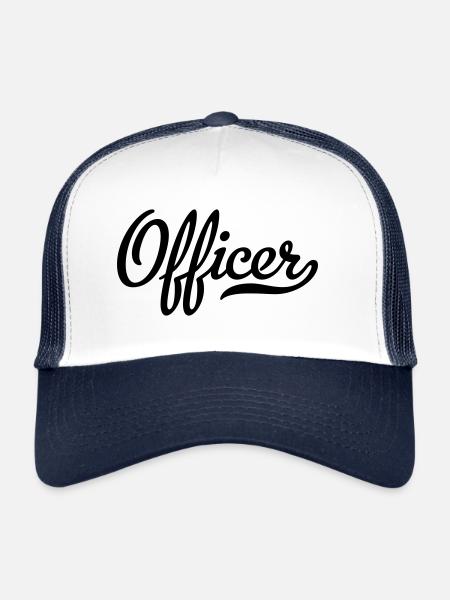Officer - Trucker Cap - white/navy - Front