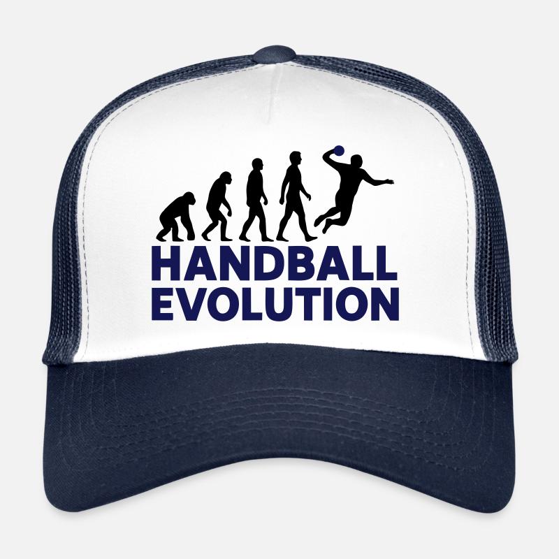 Handball Evolution Sport Motif Trucker Cap