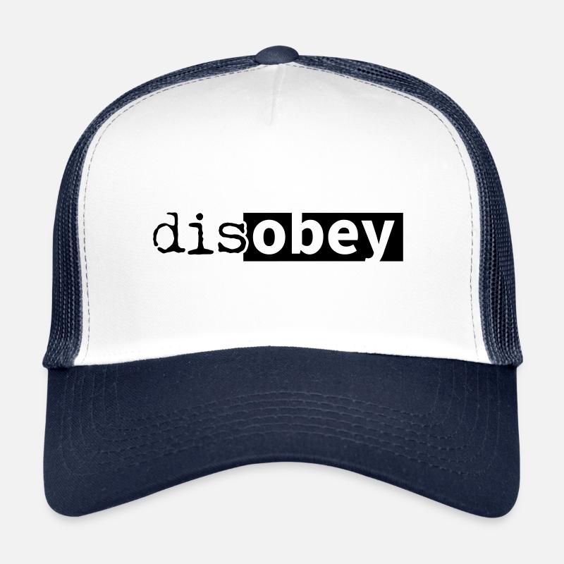 disobey obey ungehorsam - Trucker Cap - Weiß/Navy