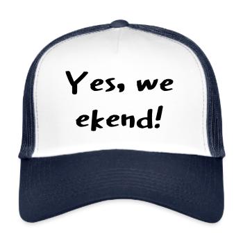 yes we can weekend - Trucker Cap - white/navy - Front