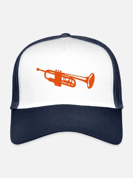 Trompetenmusik 19 52 - Trucker Cap - Weiß/Navy - Vorne
