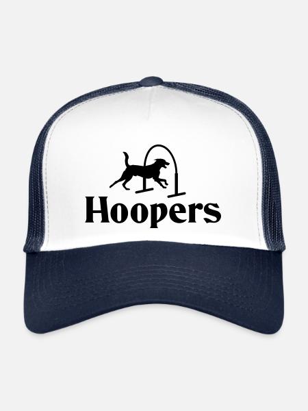 Hoopers without cross brace dog sport no 4 - Trucker Cap - white/navy - Front