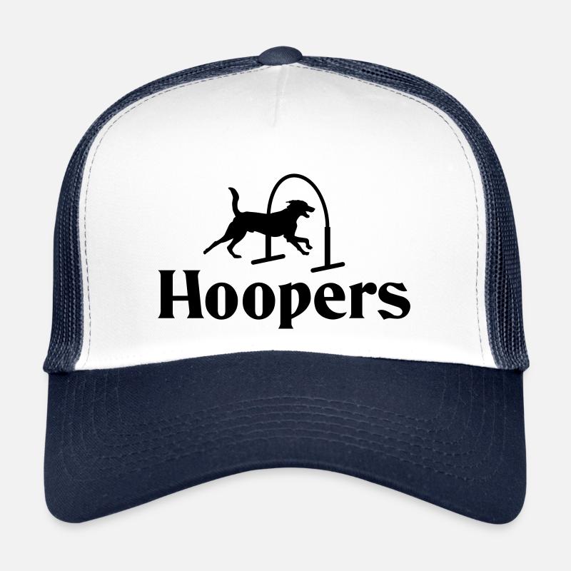 Hoopers ohne Querstrebe Hundesport Nr 4 - Trucker Cap - Weiß/Navy