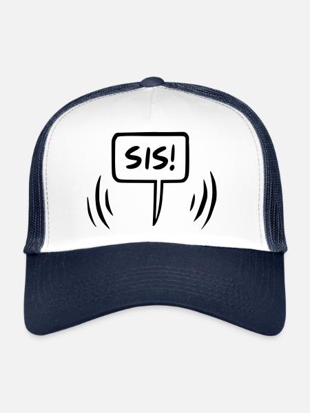 Si's Sister Speech Bubble - Trucker Cap - white/navy