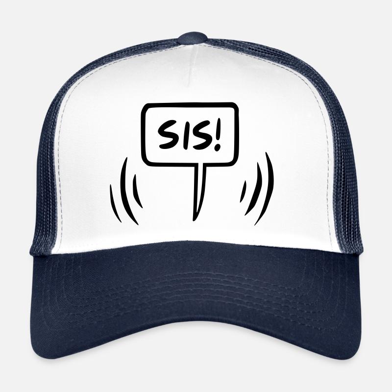 Si's Sister Speech Bubble - Trucker Cap - white/navy