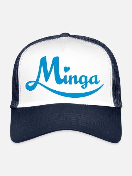 Minga - le Munich bavarois - Casquette trucker  - blanc/marine - Devant