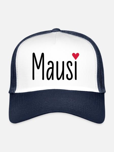 Mausi, Valentinstag, Jahrestag, Beziehung Kosename - Trucker Cap - Weiß/Navy - Vorne