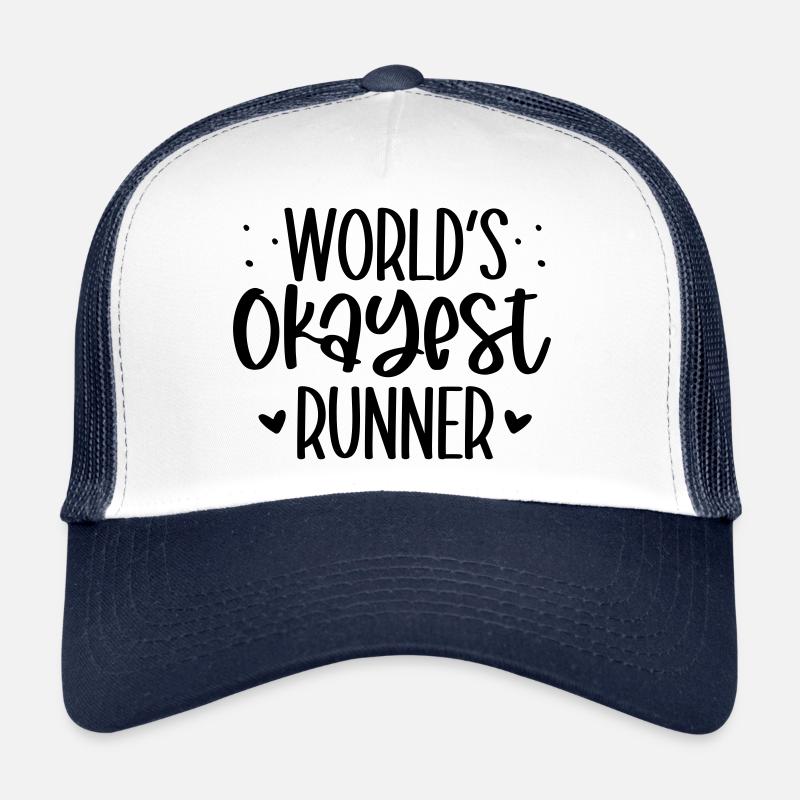 Der okayste Läufer der Welt - Trucker Cap - Weiß/Navy