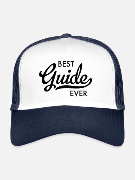 best guide ever - Trucker Cap - Weiß/Navy - Vorne