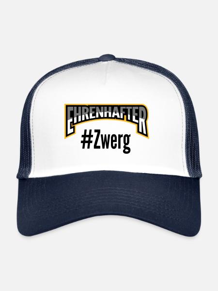 Ehrenhafter #Zwerg - Trucker Cap - Weiß/Navy