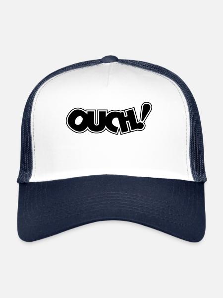 Comic Ouch Gift Gift Idea - Trucker Cap - white/navy - Front