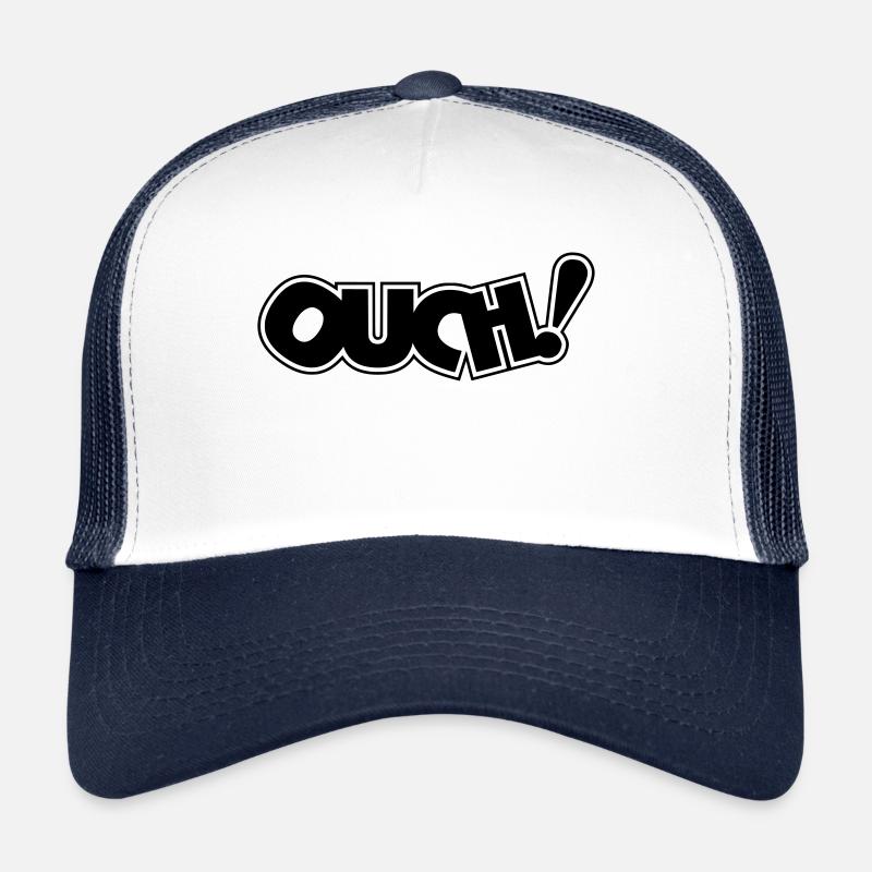 Idée cadeau Comic Aïe - Casquette trucker  - blanc/marine