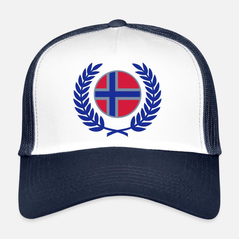 Norway (flag & laurel wreath) Trucker Cap