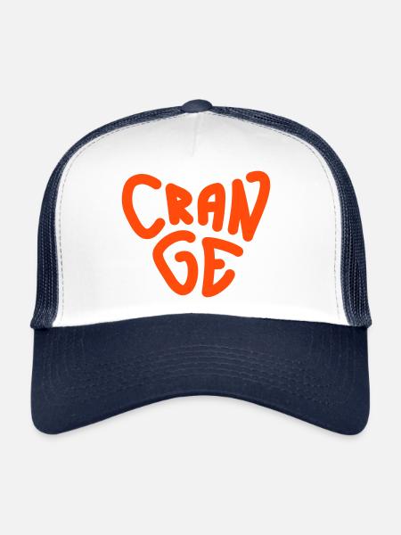 crange herz - Trucker Cap - Weiß/Navy - Vorne