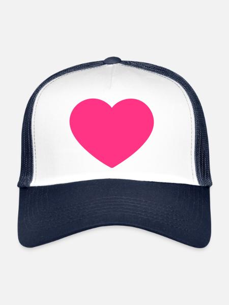L’amour est tout - Casquette trucker  - blanc/marine - Devant