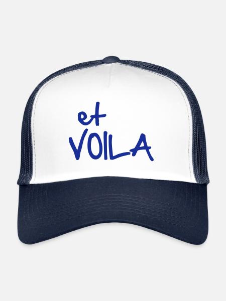 ET VOILA - Casquette trucker  - blanc/marine - Devant