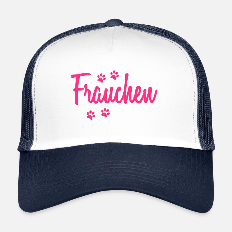 Pattes de maîtresse - Casquette trucker - blanc/marine