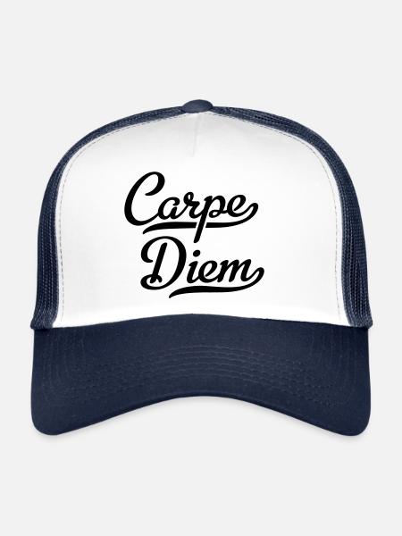 Carpe Diem - Trucker Cap - white/navy - Front