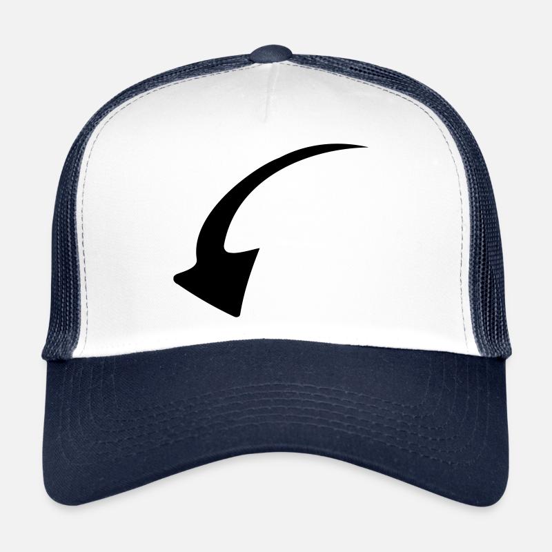 Fléche - arrow - Casquette trucker  - blanc/marine