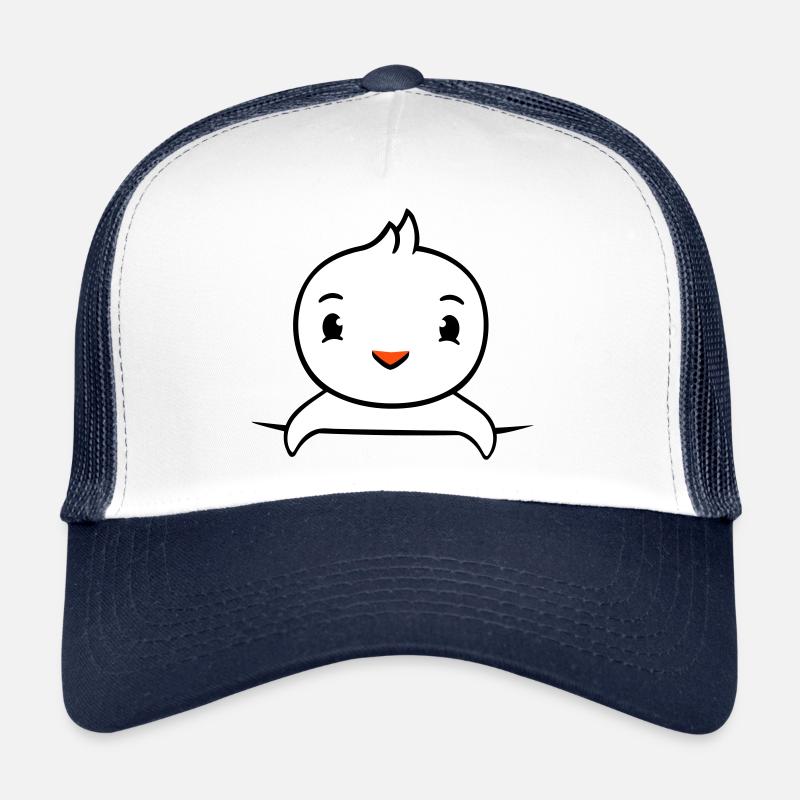 Ente Hemdtasche Tasche unterwegs hinter Zaun süß Trucker Cap