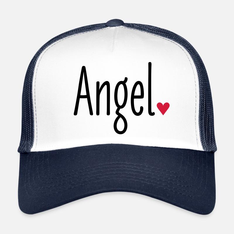 Valentine's Day Anniversary Relationship Pet Name Angel Trucker Cap
