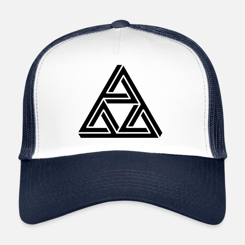 impossible figure Escher triangle geometry hipster Trucker Cap