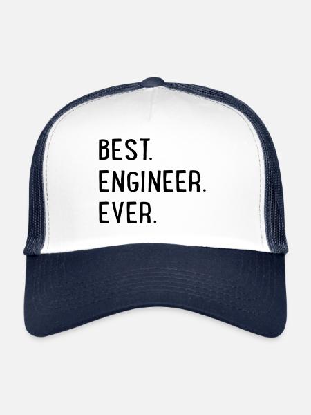 Meilleur ingénieur - Casquette trucker  - blanc/marine - Devant