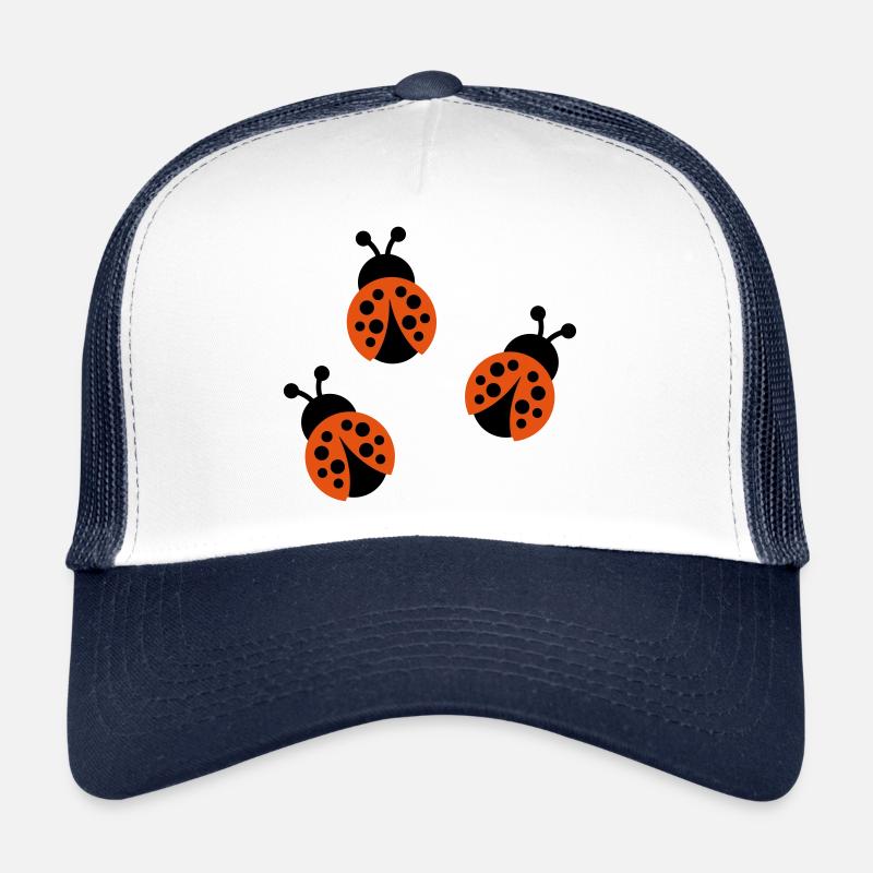 Marienkäfer - Trucker Cap - Weiß/Navy