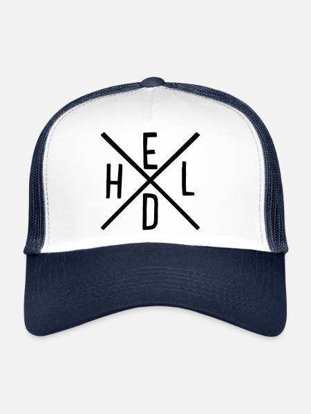 héros - Casquette trucker  - blanc/marine - Devant