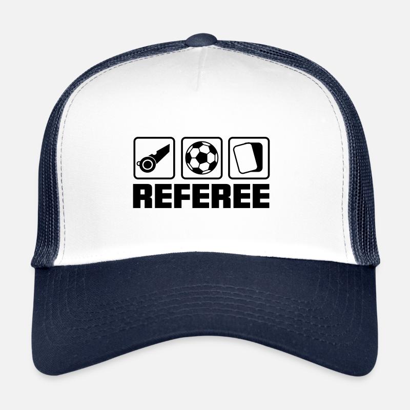L’arbitre - Casquette trucker  - blanc/marine