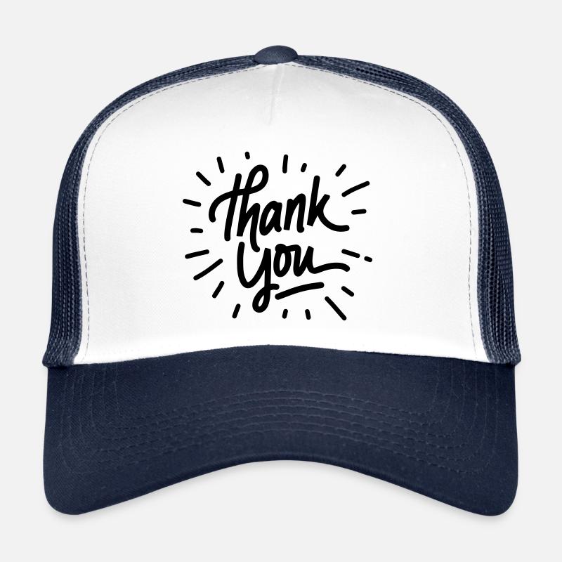 Merci - Casquette trucker  - blanc/marine