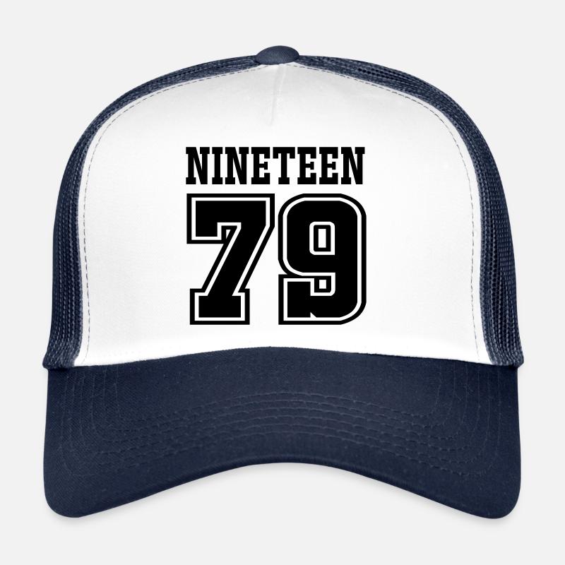 1979 - Casquette trucker  - blanc/marine