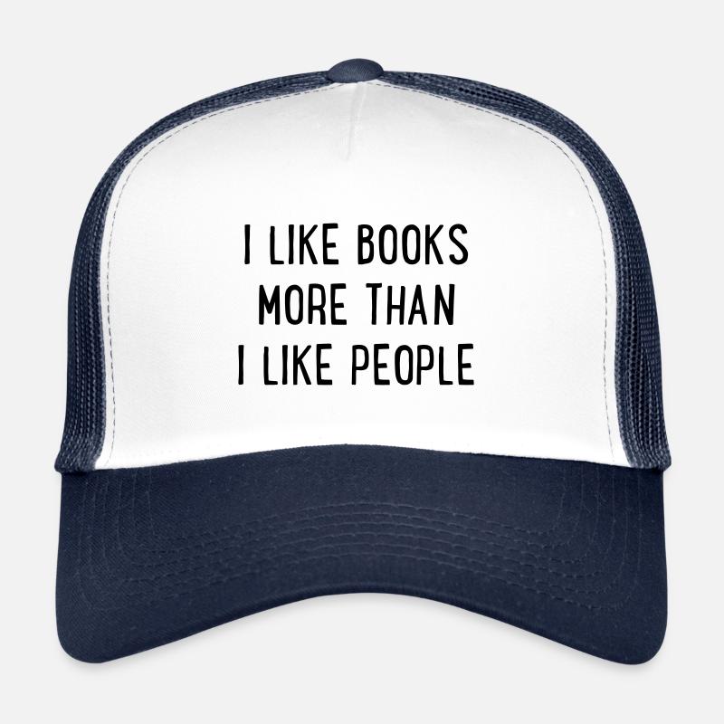 Bücher - Trucker Cap - Weiß/Navy