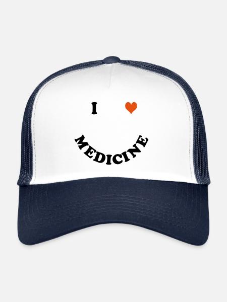 Medizin - Trucker Cap - Weiß/Navy - Vorne