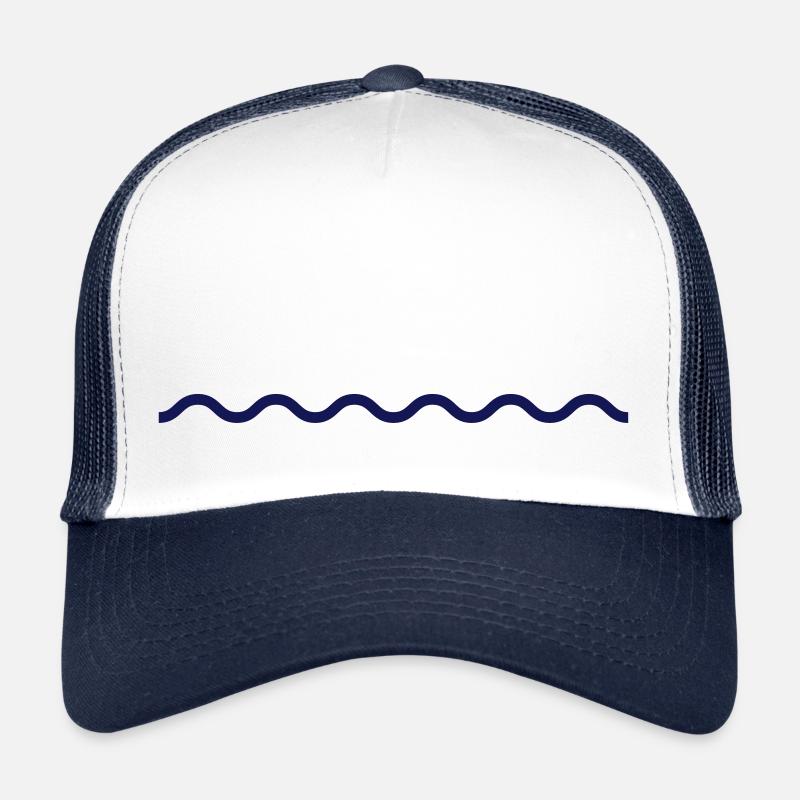 Line waves wavy water port maritim Trucker Cap