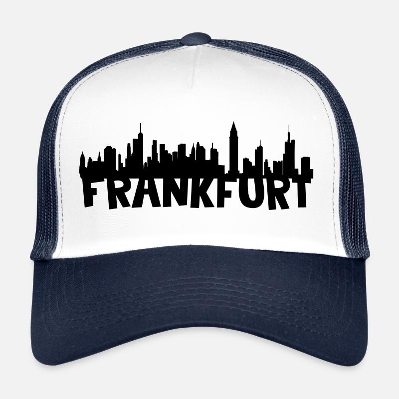 Frankfurt Skyline - Trucker Cap - Weiß/Navy
