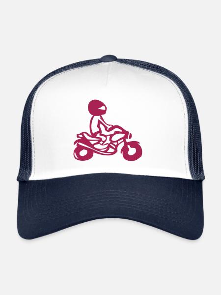 motorbike - Trucker Cap - white/navy - Front