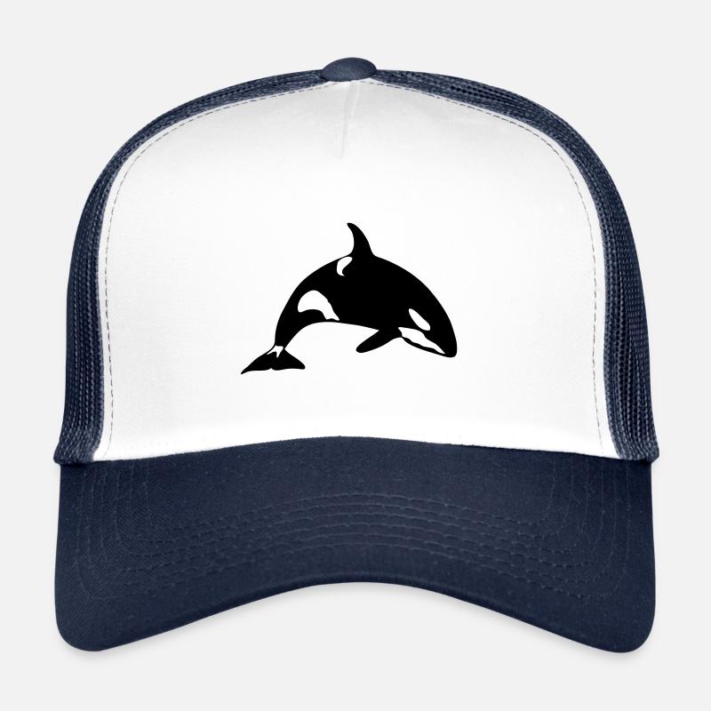 Meerestier-Schwertwal - Trucker Cap - Weiß/Navy