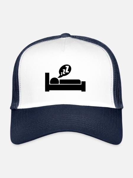 icon sleep sleep logo symbol 312 - Trucker Cap - white/navy - Front