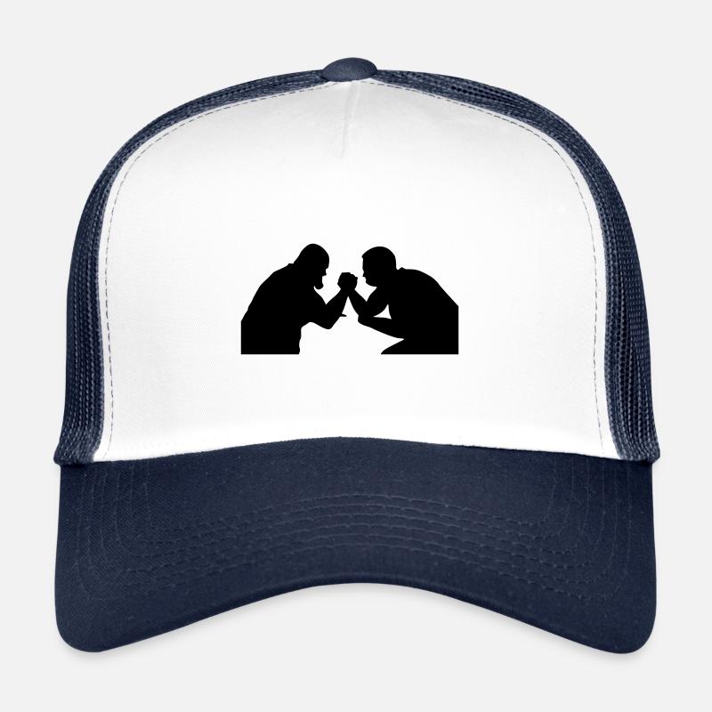 silhouette de lutte bras de fer pauvres Casquette trucker 