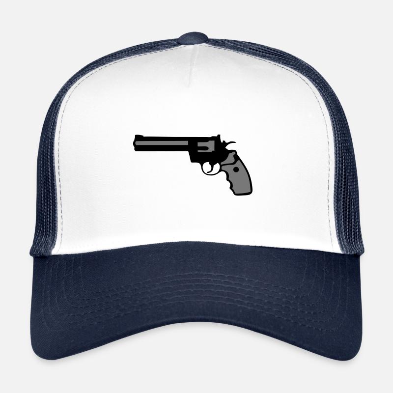 Revolver 357 Pistole Trucker Cap