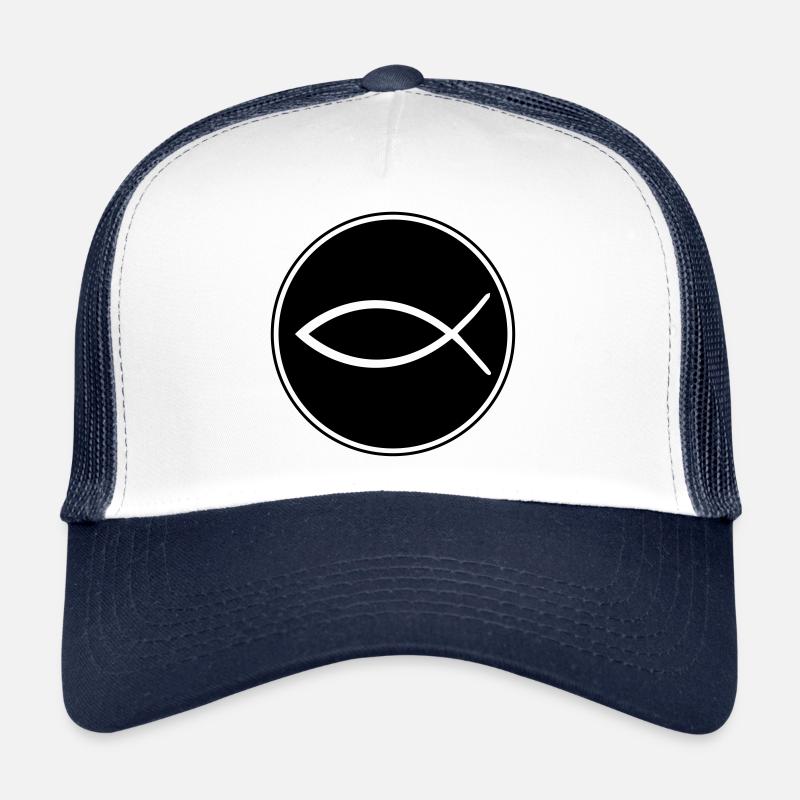 jesus fish icon icon Trucker Cap