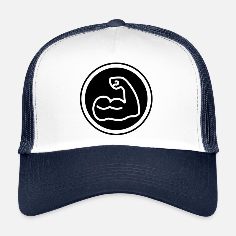Muscles dumbbell icon Trucker Cap